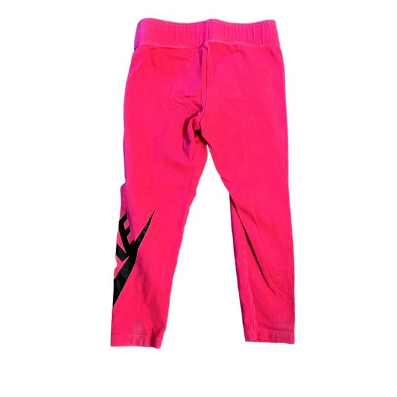 Nike Girls Pink Elastic Waist Little Leg-A-See Leggings Size XS 3-4 Years - Picture 2 of 5
